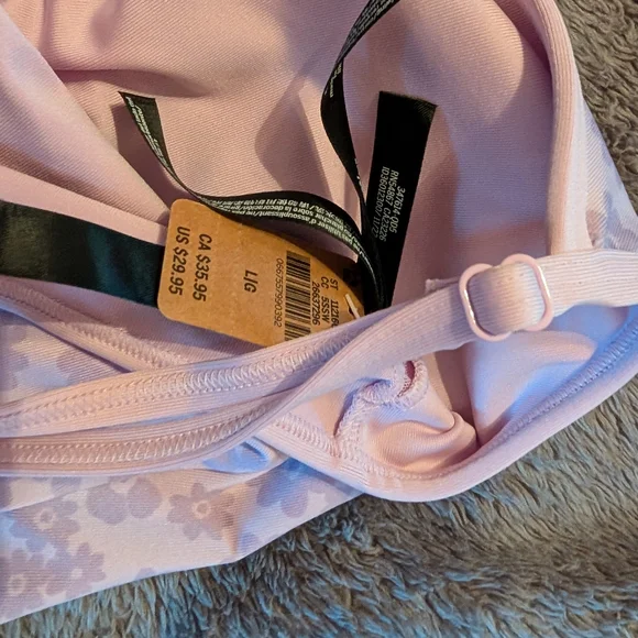 NWT PINK Victoria's Secret Lavender Floral Sports Bra - Picture 3 of 6